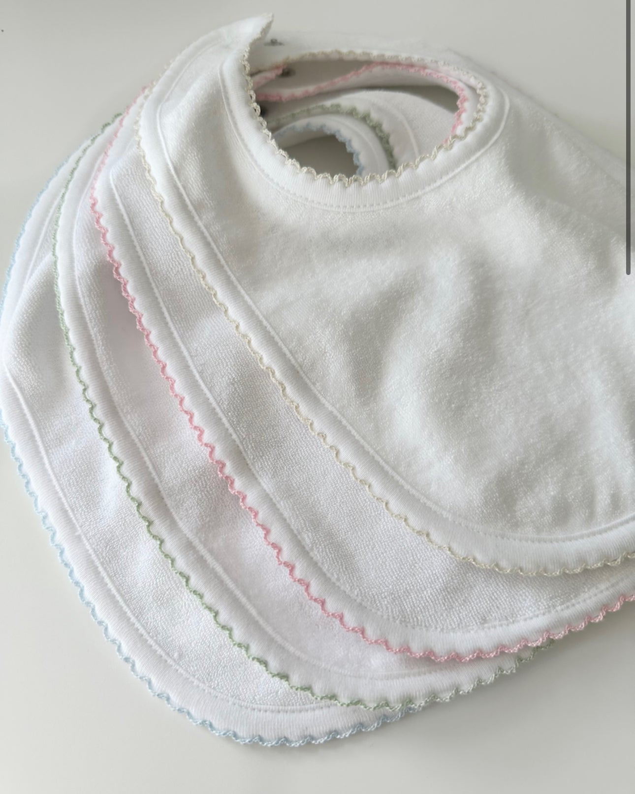 Picot Stitch Terry Towelling Bib