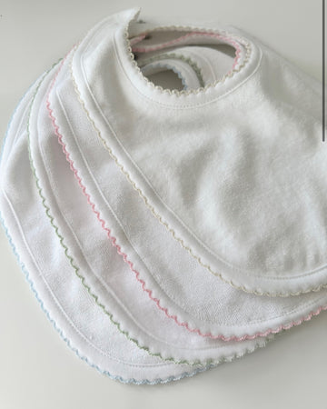 Picot Stitch Terry Towelling Bib